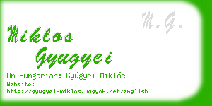 miklos gyugyei business card