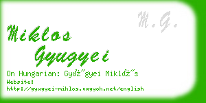 miklos gyugyei business card